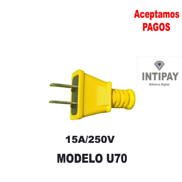 Enchufe Amarillo 15A/250V Modelo U70