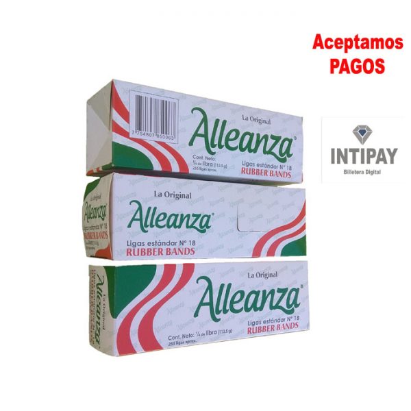 Ligas Alleanza estandar N 18 1/4 x 3 Cja
