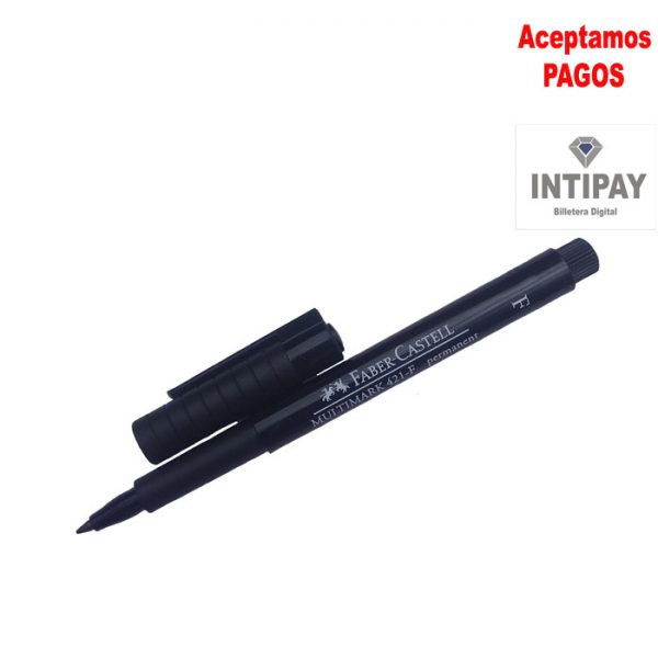 Marcado Permanente Multimark 421- F Negro Faber Castell