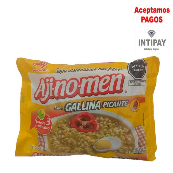 Sopa Instantánea Sabor Gallina Picante Aji-no-men x 80g