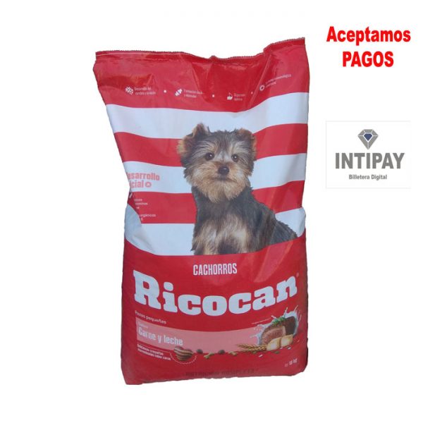 Comida para Perros Ricocan Cachorros razas pequeñas bolsa 15 Kg