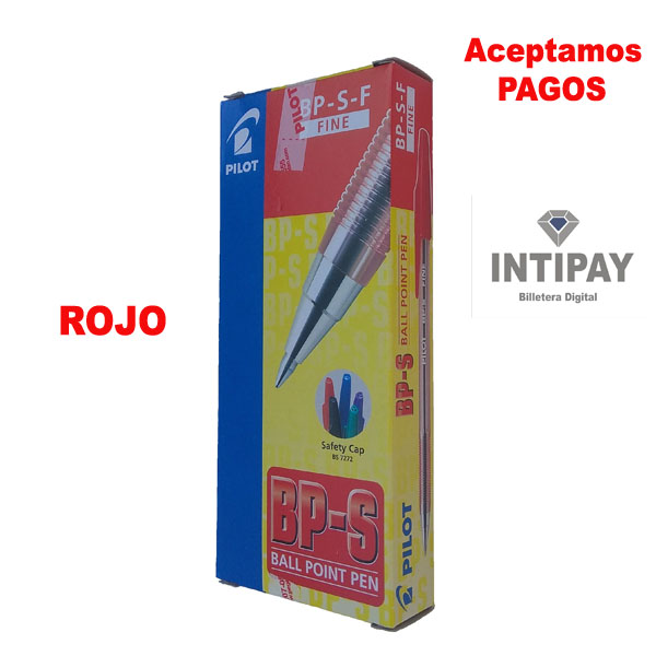 Bolígrafo PILOT P/F BP-SF ROJO X 12 UNID