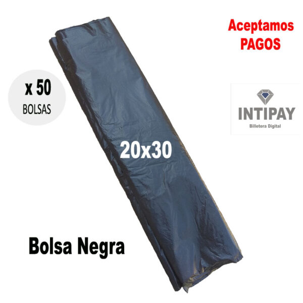Bolsa Negra 20×30 X 50 Unid