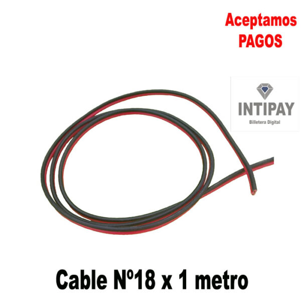 Cable dos polos N18 x 1 metro