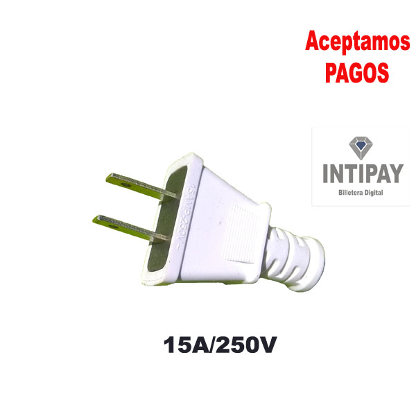Enchufe Blanco 15A/250V Modelo U70