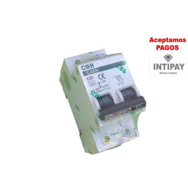 Mini Interruptor C45N de 25A Marca CBB