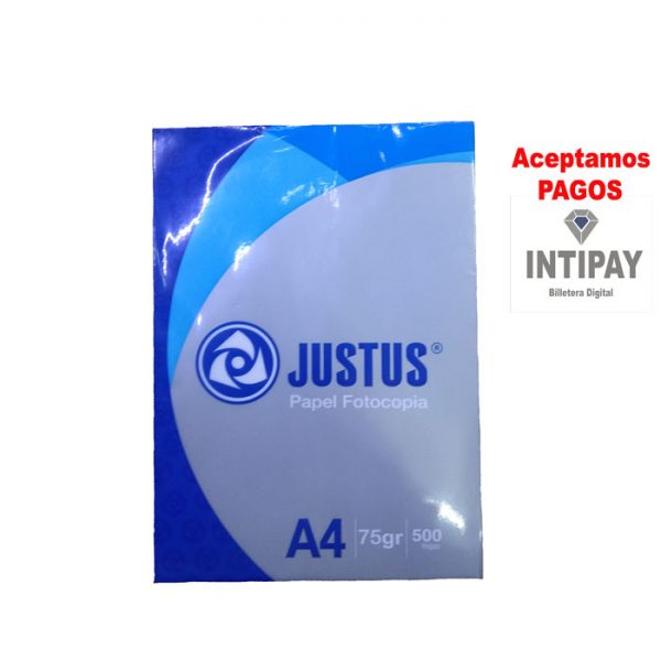 Papel Fotocopia A4 JUSTUS 500 Hojas