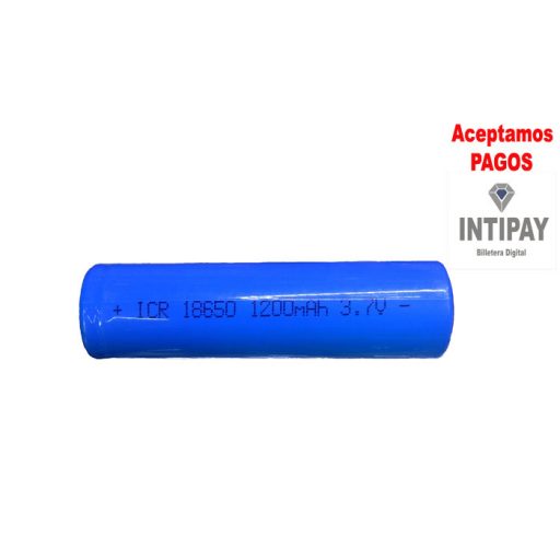 Pila Recargable 3.7V 1200 mAh ICR18650