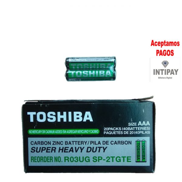 Pilas Triple A TOSHIBA 20 Pack