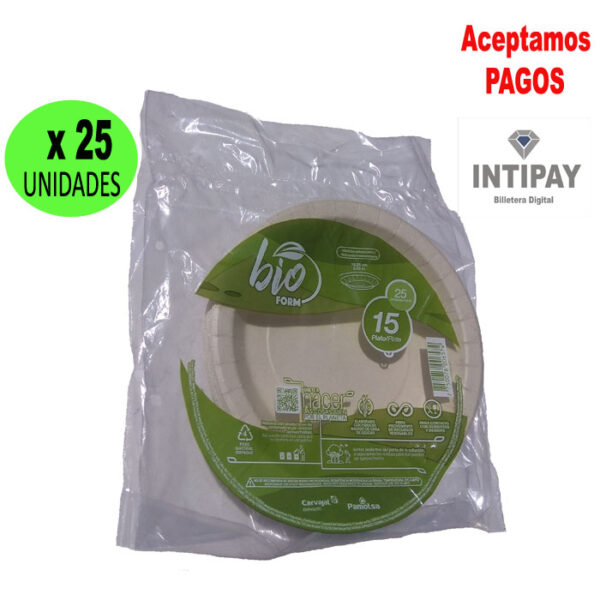 Plato Descartable N15 BIOFORM X 25 Unid