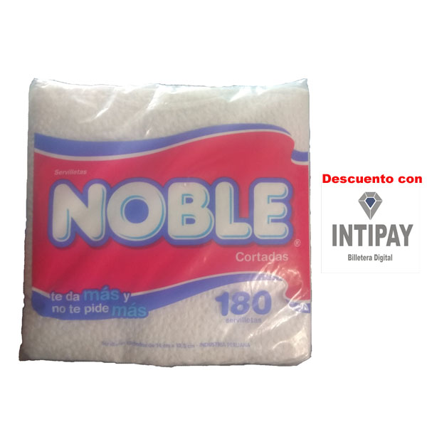 SERVILLETAS CORTADAS NOBLE 15 UNID