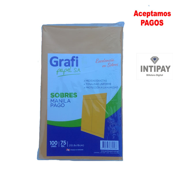 Sobre Manila PAGO Grafipapel 100 UNID